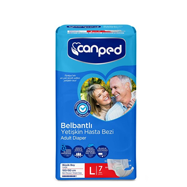Canped Belbantlı Hasta Bezi Büyük 7'Li