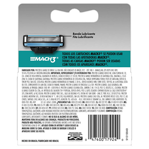 Gillette Mach3 Yedek Tıraş Bıçağı 4'lü Gillette Mach3 Yedek Tıraş Bıçağı 4'lü