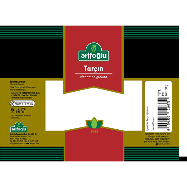 Arifoğlu Tarçın 60 g Arifoğlu Tarçın 60 g