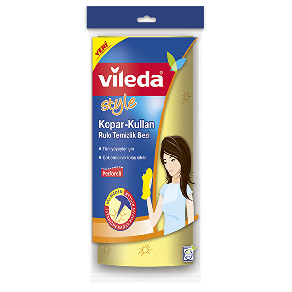 Vileda Style Rulo Bez Kopar Kullan (Perforeli) Vileda Style Rulo Bez Kopar Kullan (Perforeli)