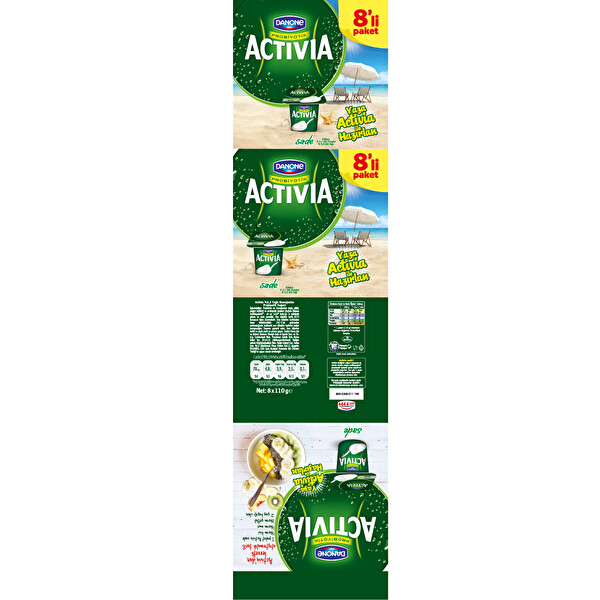 Activia Dogal Probiyotikli Sade Yogurt 8x100 G 30096435 Carrefoursa