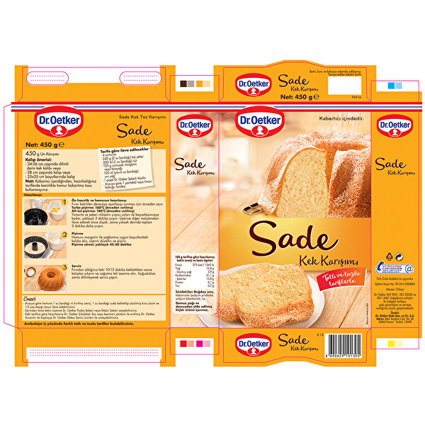Dr. Oetker Kekun Sade 450 g Dr. Oetker Kekun Sade 450 g