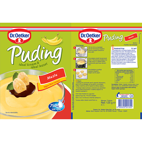 Dr Oetker Toz Puding Muzlu 125 G 30096929 Carrefoursa