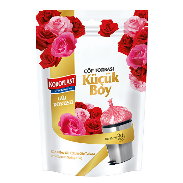 Koroplast Küçük Boy Güllü Çöp Torbası Koroplast Küçük Boy Güllü Çöp Torbası