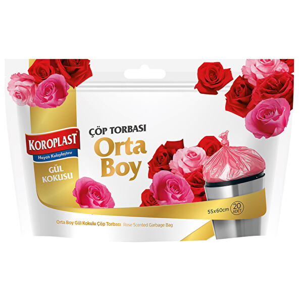 Koroplast Orta Boy Güllü Çöp Torbası Koroplast Orta Boy Güllü Çöp Torbası
