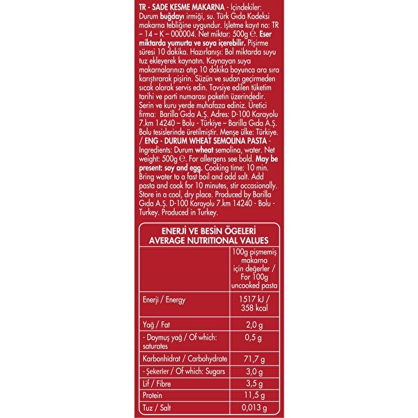 filiz makarna burgu 500 g 30097165 carrefoursa