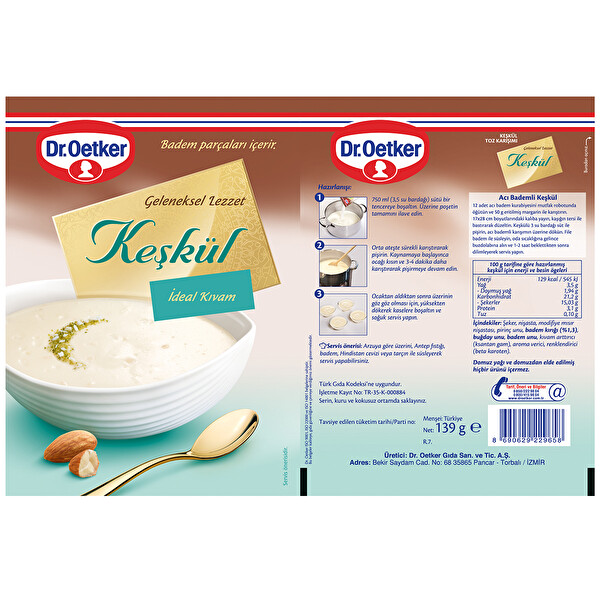 Dr. Oetker Keşkül Poşet 140 g Dr. Oetker Keşkül Poşet 140 g