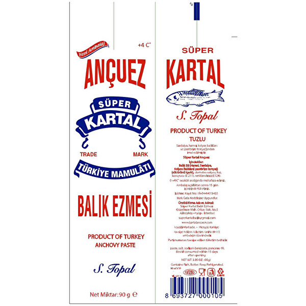 Süper Kartal Ançues Tüp 90 g Süper Kartal Ançues Tüp 90 g