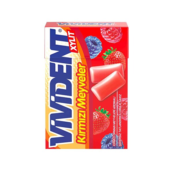 Vivident Kırmızı Meyveler Sakız Kırmızı Orman Meyveleri Aromalı 22 g Kutu Vivident Kırmızı Meyveler Sakız Kırmızı Orman Meyveleri Aromalı 22 g Kutu