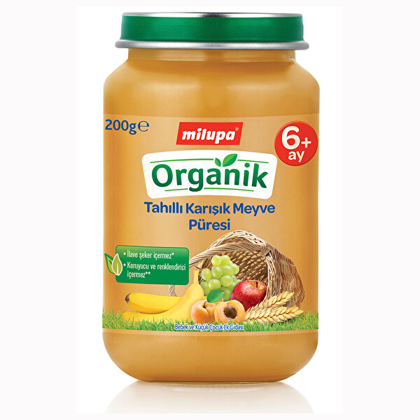 Milupa Organik Tahilli Karisik Meyve Puresi Kavanoz 200 G 6 Ay 30097894 Carrefoursa