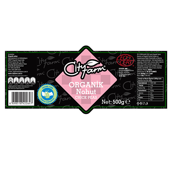 City Farm Nohut 500 g City Farm Nohut 500 g