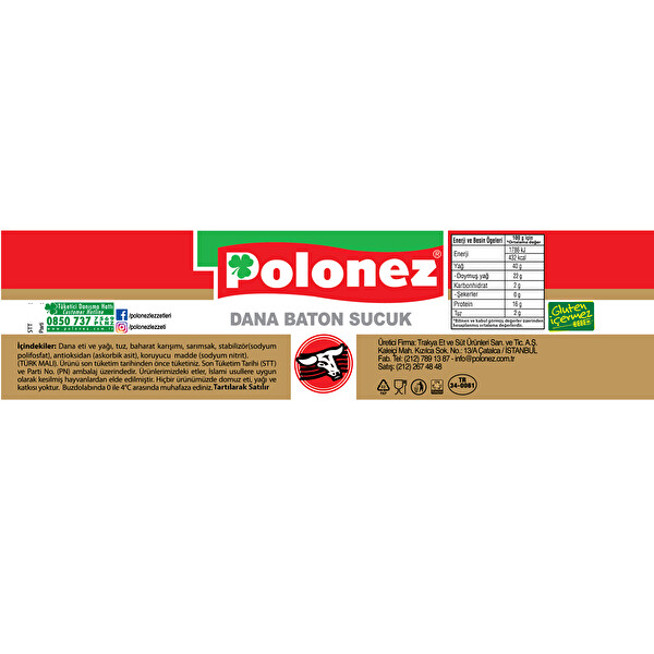 Polonez Dana Baton Sucuk Polonez Dana Baton Sucuk
