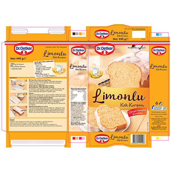 Dr. Oetker Limonlu Kekun 440 g Dr. Oetker Limonlu Kekun 440 g