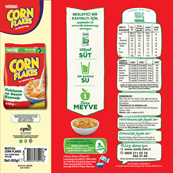Nestlé Corn Flakes Mısır Gevreği 450 g Nestlé Corn Flakes Mısır Gevreği 450 g