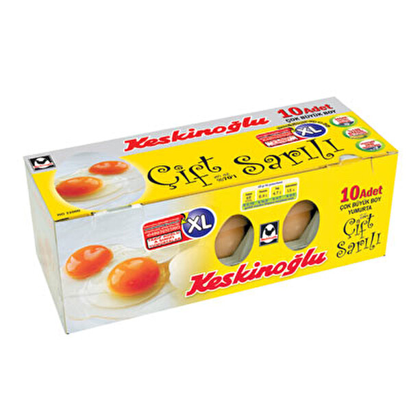 Keskinoğlu Çift Sarılı Yumurta XL 10'lu Keskinoğlu Çift Sarılı Yumurta XL 10'lu