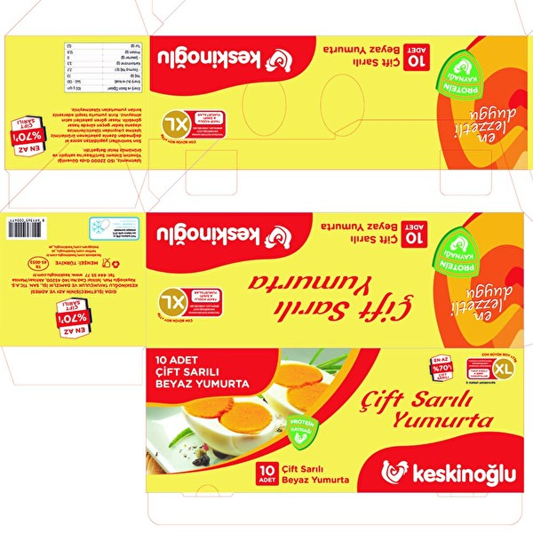 Keskinoğlu Çift Sarılı Yumurta XL 10'lu Keskinoğlu Çift Sarılı Yumurta XL 10'lu