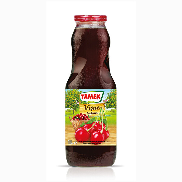 Tamek Vişne Nektarı 1 LT-Cam Tamek Vişne Nektarı 1 LT-Cam