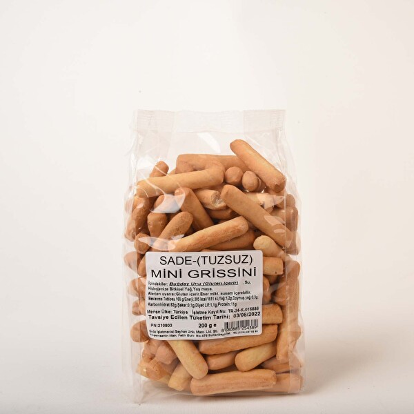 Sade Tuzsuz Parmak Grissini 200 g