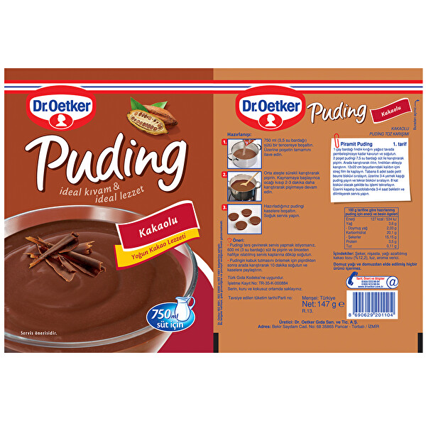 Dr Oetker Toz Puding Kakaolu 147 G 30098937 Carrefoursa