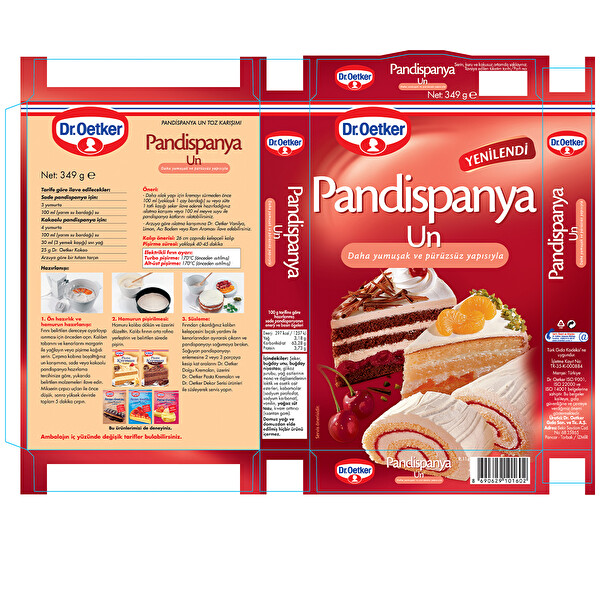 Dr. Oetker Pandispanya Un 350 g Dr. Oetker Pandispanya Un 350 g