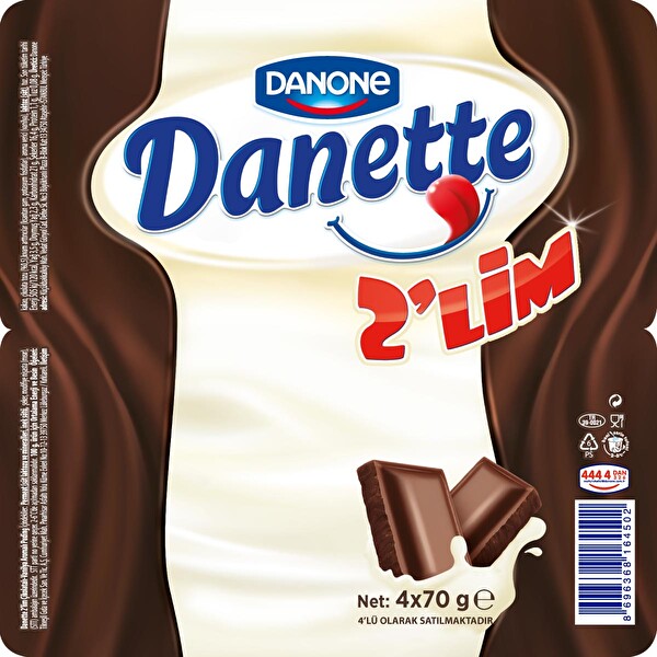 Danette Çikolata Süt Çifte Lezzet 4x70 g Danette Çikolata Süt Çifte Lezzet 4x70 g