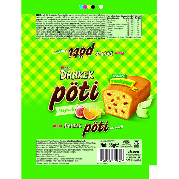 Ülker Dankek Pöti Muffin Kek Meyveli 35 g Ülker Dankek Pöti Muffin Kek Meyveli 35 g