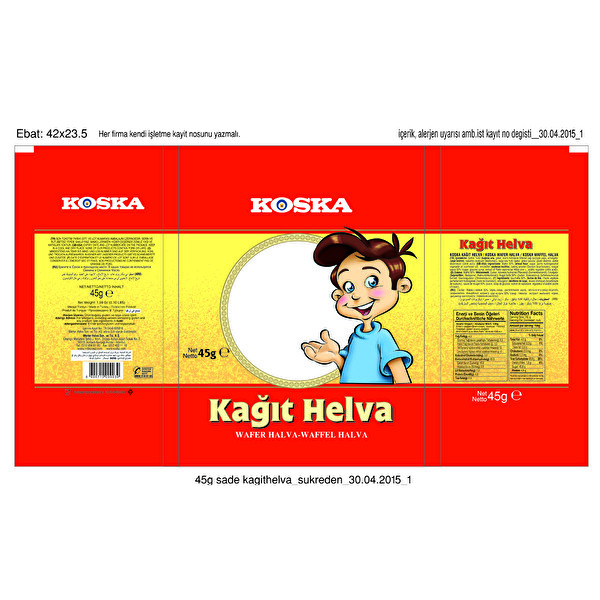 Koska Kağıt Helva 45 g Paket Koska Kağıt Helva 45 g Paket