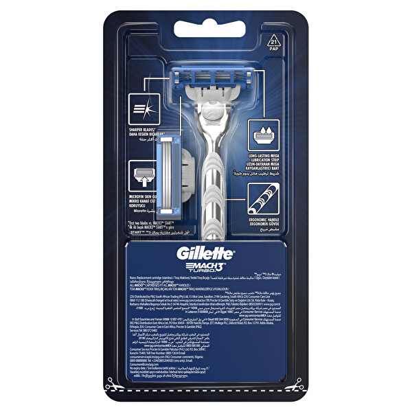 Gillette Mach3 Turbo Tıraş Makinesi Yedekli Gillette Mach3 Turbo Tıraş Makinesi Yedekli