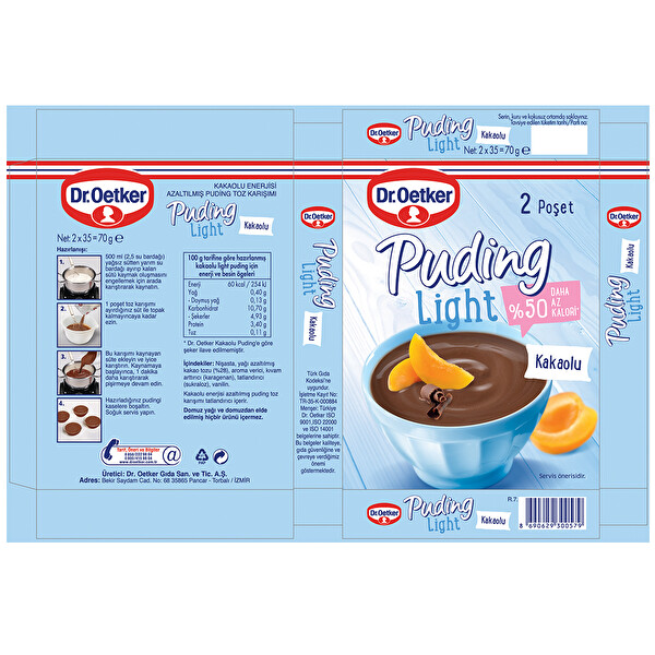 Dr. Oetker Light Puding Kakaolu 2x35 g Dr. Oetker Light Puding Kakaolu 2x35 g