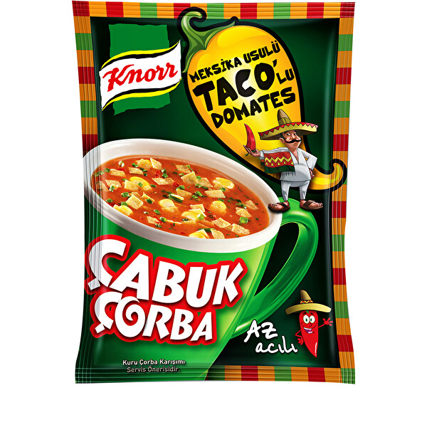Knorr Çabuk Çorba Taco’lu Domates 17 g Knorr Çabuk Çorba Taco’lu Domates 17 g
