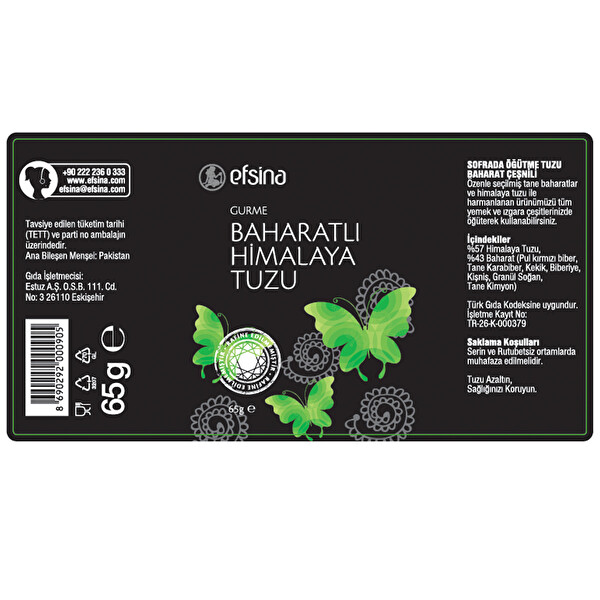 Efsina Baharat Çeşnili Himalaya Tuzu 65 g Efsina Baharat Çeşnili Himalaya Tuzu 65 g