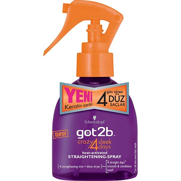Schwarzkopf Got2b 4 Gün Süren Düzleştirici Etkili Sprey 200 ml Schwarzkopf Got2b 4 Gün Süren Düzleştirici Etkili Sprey 200 ml