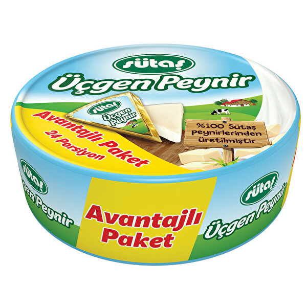 Sütaş Üçgen Peynir Porsiyon 24x12,5 g Sütaş Üçgen Peynir Porsiyon 24x12,5 g