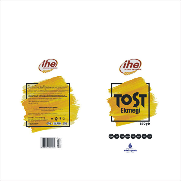 İHE Tost Ekmeği 670 g İHE Tost Ekmeği 670 g