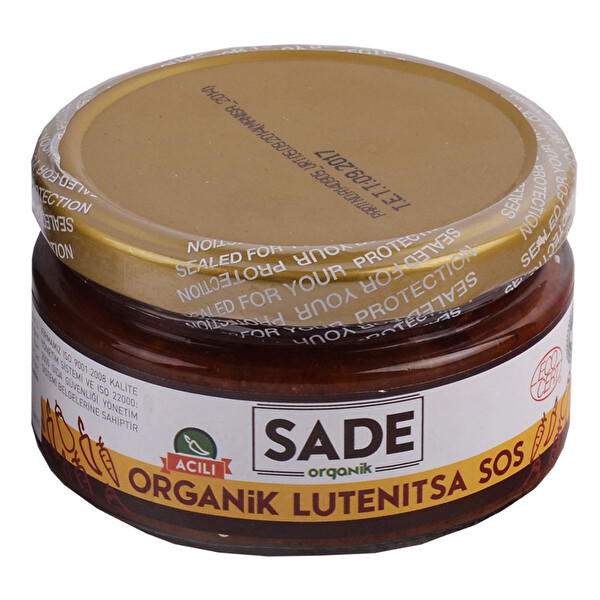 Sade Organik Lutenitsa Sos Acı 210 g Sade Organik Lutenitsa Sos Acı 210 g
