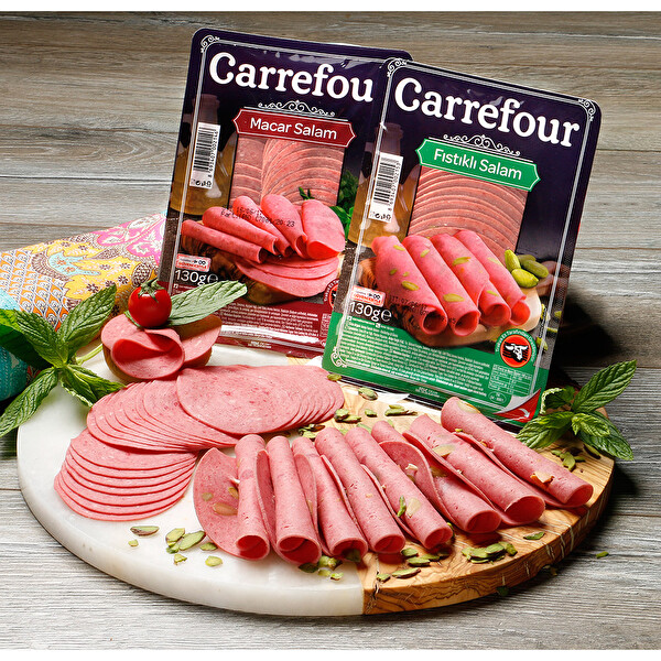 Carrefour Dana Fıstıklı Salam 130 g Carrefour Dana Fıstıklı Salam 130 g