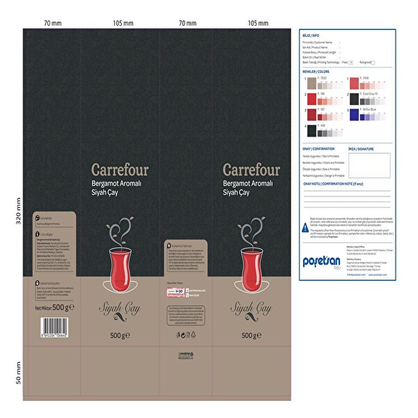 Carrefour Bergamot Aromalı Çay 500 g Carrefour Bergamot Aromalı Çay 500 g