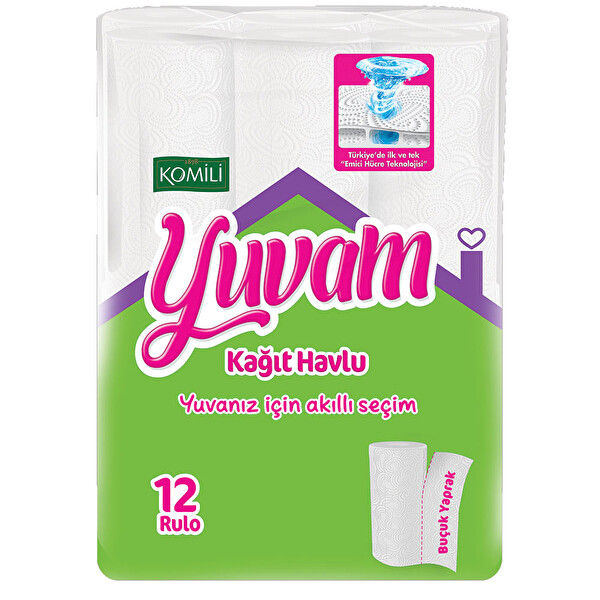 Komili Yuvam Kağıt Havlu 12'li Komili Yuvam Kağıt Havlu 12'li