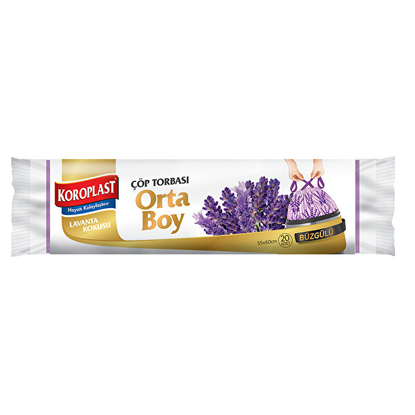 Koroplast Büzgülü Çöp Torbası Orta Boy Lavanta Koroplast Büzgülü Çöp Torbası Orta Boy Lavanta