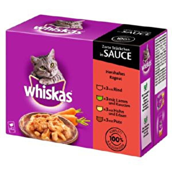 Whiskas 12'li Poşet Mama Etli Whiskas 12'li Poşet Mama Etli