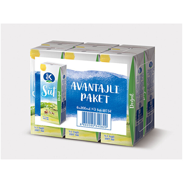 Sek Sade Süt 6*200 ml