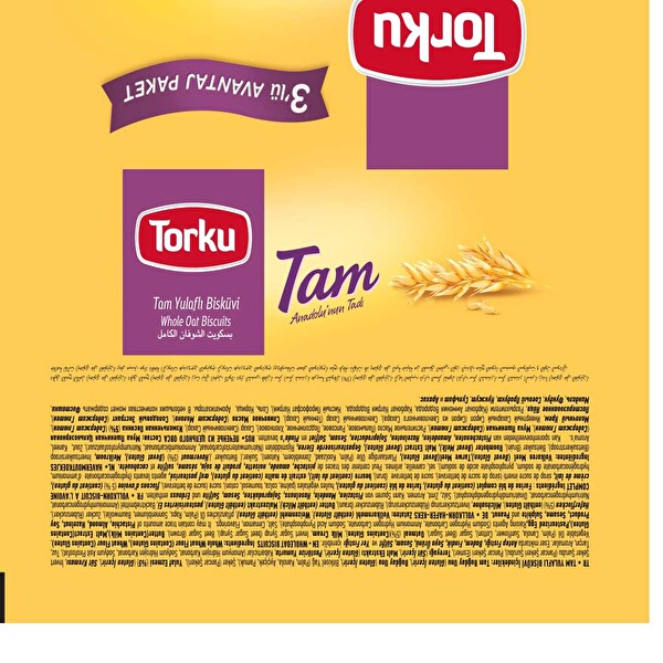 Torku Tam Yulaflı Bisküvi 3'lü Torku Tam Yulaflı Bisküvi 3'lü