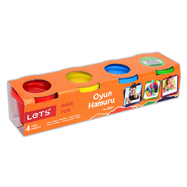 Lets 4 Renk Oyun Hamuru 300 G Lets 4 Renk Oyun Hamuru 300 G
