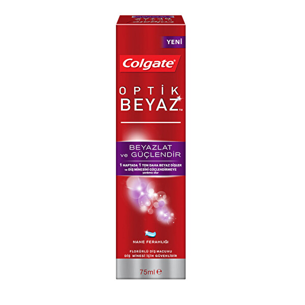 Colgate Optik Beyaz Beyazlat ve Güçlendir 75 ml Colgate Optik Beyaz Beyazlat ve Güçlendir 75 ml