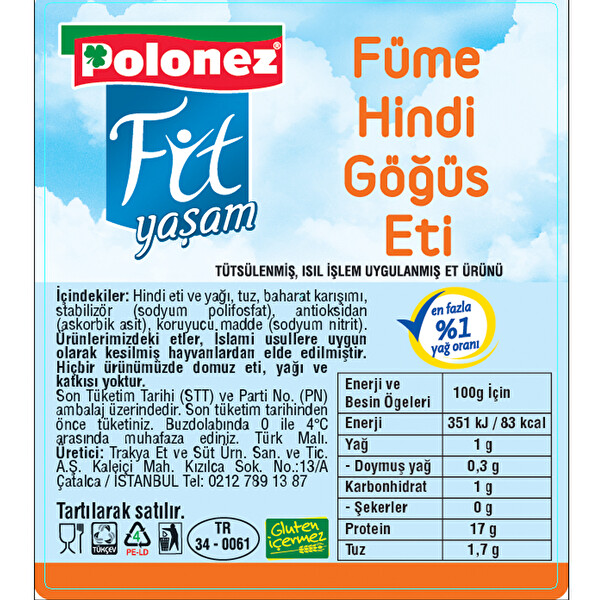 Polonez Hindi Füme Göğüs Eti kg 30123649 CarrefourSA