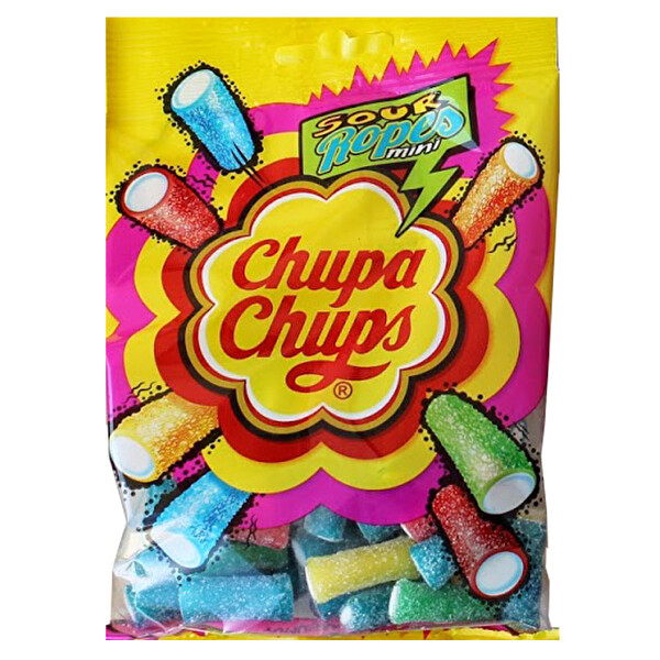 Chupa Chups Sour Ropes Mini 90 g Chupa Chups Sour Ropes Mini 90 g