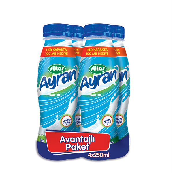 Sütaş Ayran Şişe 4x250 ml Sütaş Ayran Şişe 4x250 ml