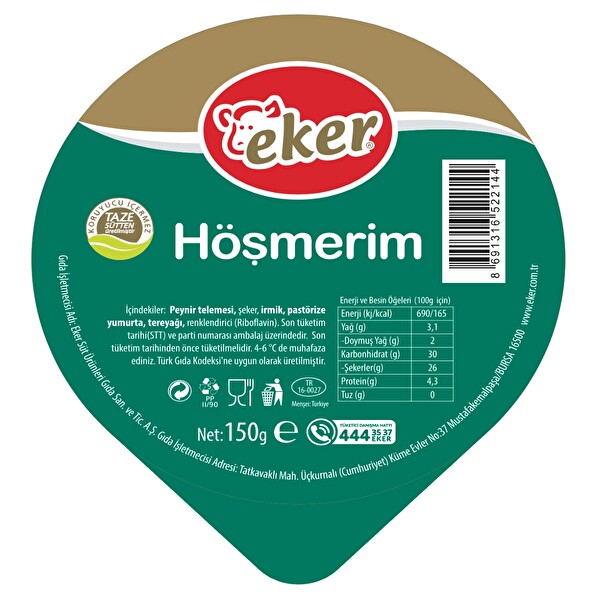 Eker Höşmerim 150 g Eker Höşmerim 150 g