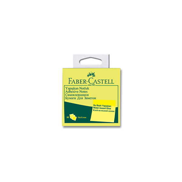Faber-Castell Yapışkanlı Notluk 75X75Mm Sarı