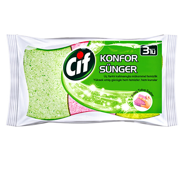 Cif 3'lü Konfor Sünger Cif 3'lü Konfor Sünger